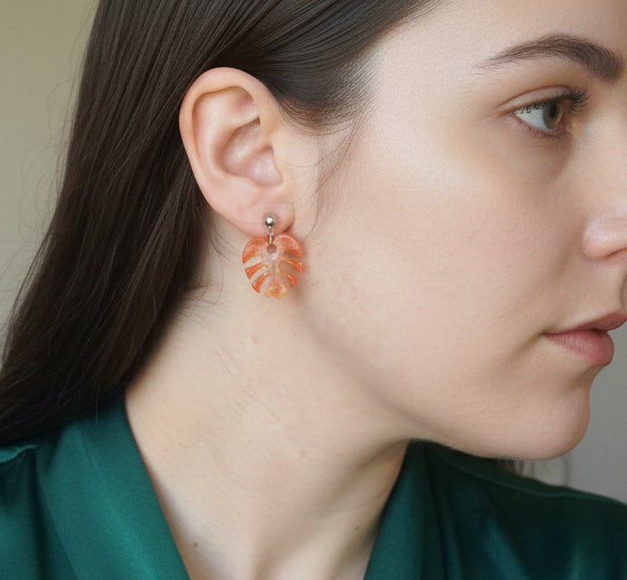 Boucles d’oreilles Monstera (petites)