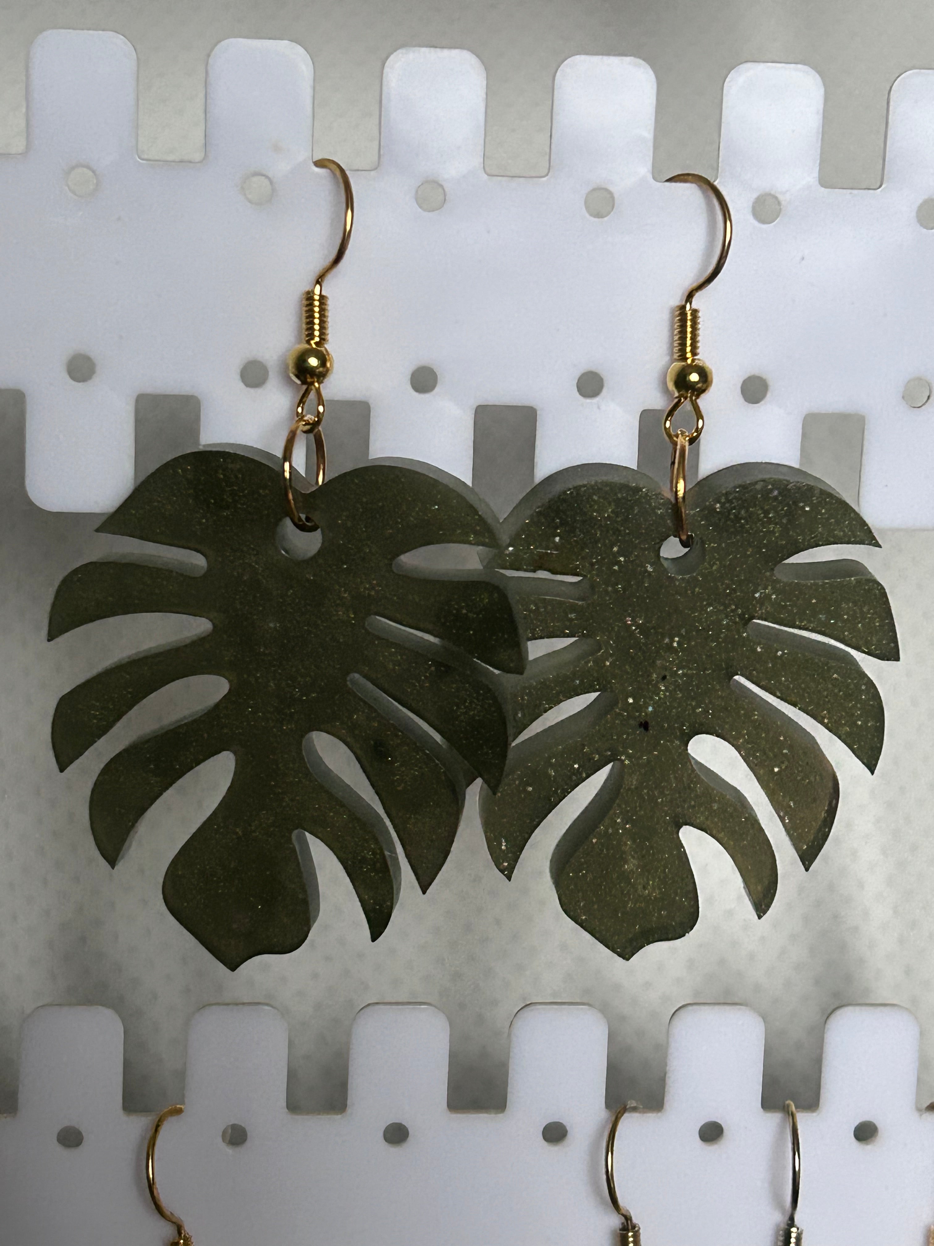 Boucles d’oreilles Monstera (Grandes)