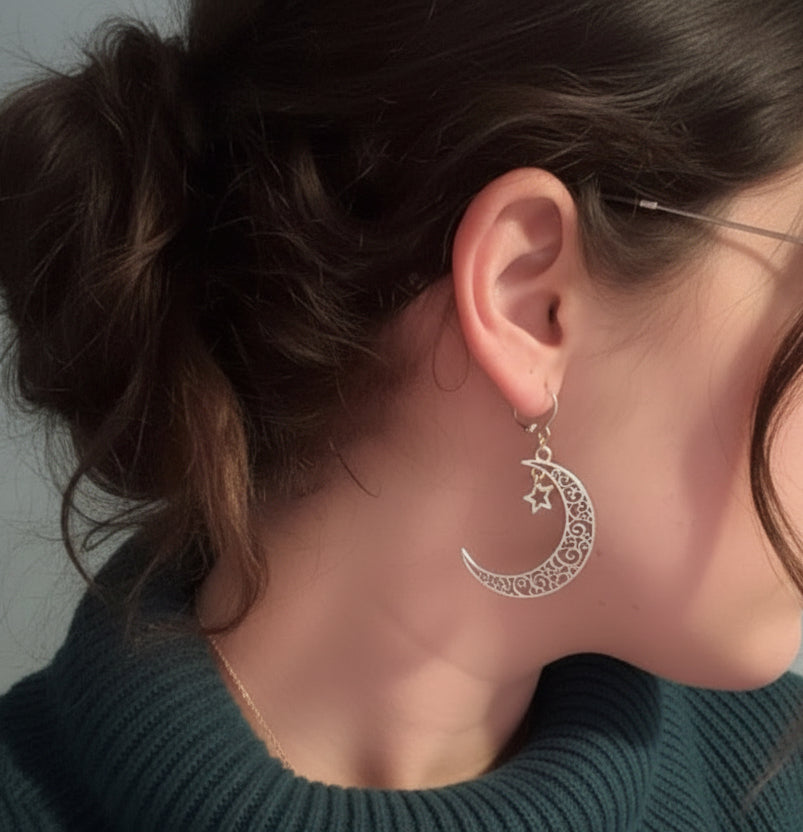 Boucles d’oreilles lunes